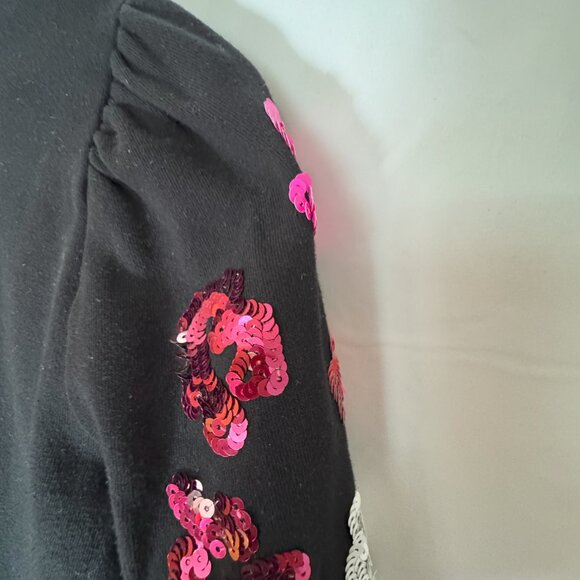 Savida Sequin Floral Sleeve Sweatshirt – Size Small (EU 38) - Picture 4 of 6